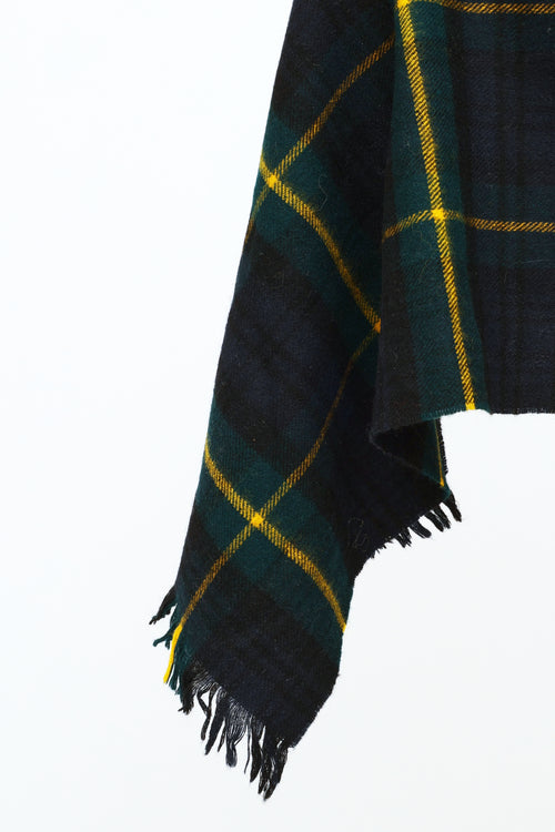 VSP Archive Green, Yellow 
Navy Gordon Tartan Wool Scarf