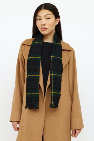 VSP Archive Green, Yellow 
Navy Gordon Tartan Wool Scarf