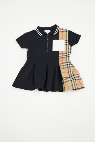 Burberry Black Nova Check Polo Dress