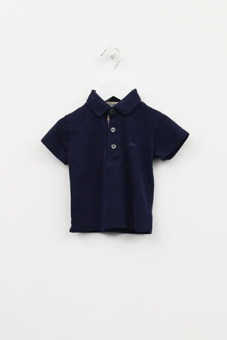 Burberry Kids Navy Polo Shirt