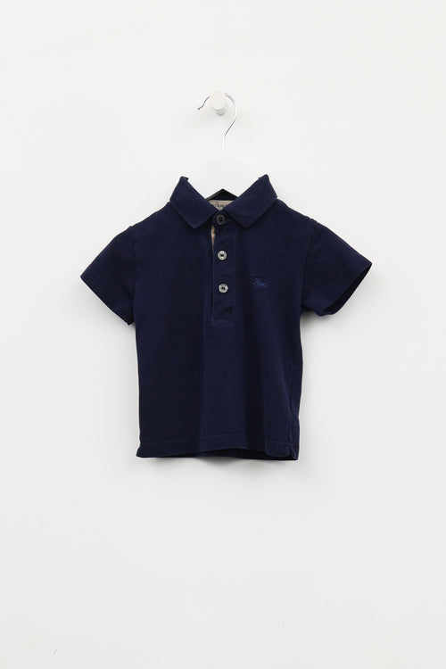 Burberry Kids Navy Polo Shirt