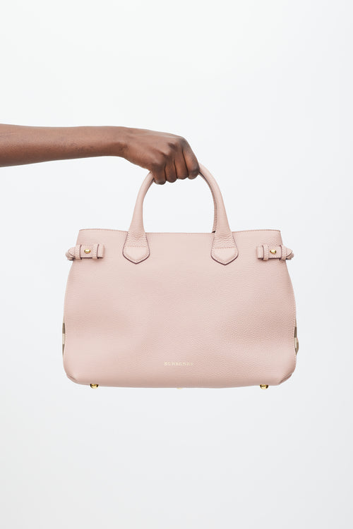 Burberry Dusty Pink Leather Banner Bag