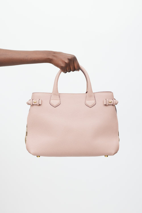 Burberry Dusty Pink Leather Banner Bag