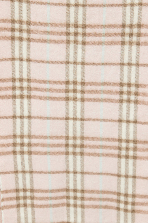 Burberry Pink 
Cream Cashmere Nova Check Scarf