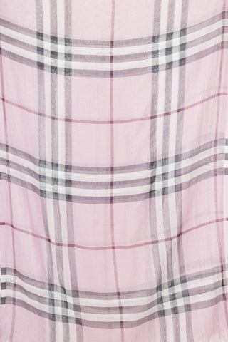 Burberry Pink 
Multicolour Nova Check Fringe Scarf