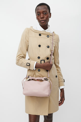 Burberry Beige Double Breasted Belted Trench Coat