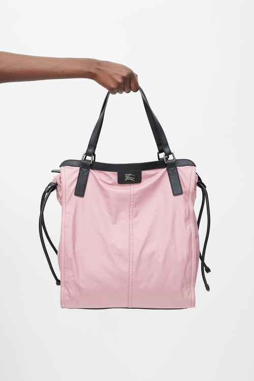 Burberry Pink Nylon Buckleigh Tote Bag