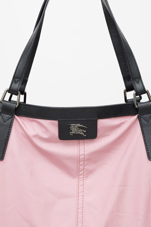 Burberry Pink Nylon Buckleigh Tote Bag