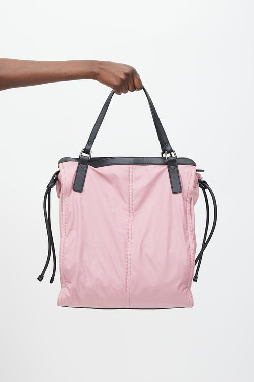 Burberry Pink Nylon Buckleigh Tote Bag