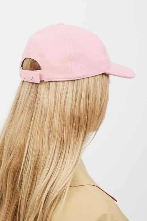 Burberry Pink 
White TB Logo Hat