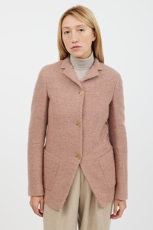 Burberry Pink Wool Blazer