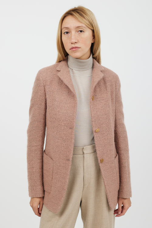 Burberry Pink Wool Blazer