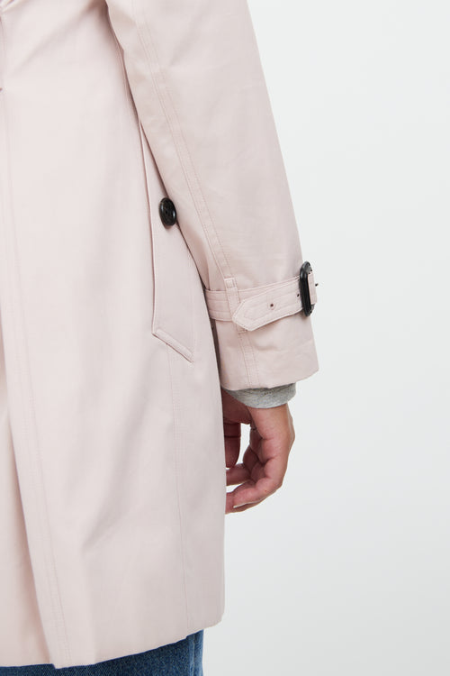 Burberry Light Pink Midi Trench Coat