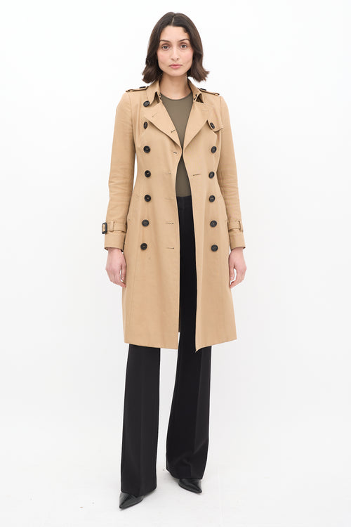 Burberry Prorsum Brown Double Breasted Belted Coat