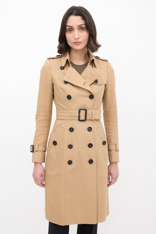 Burberry Prorsum Brown Double Breasted Belted Coat