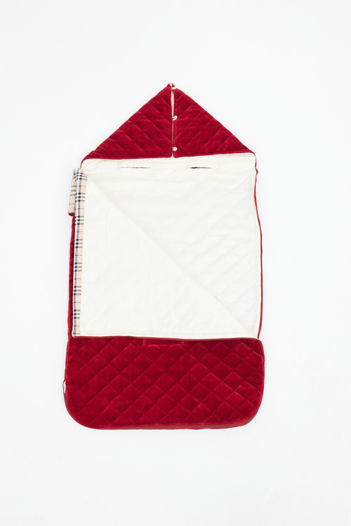 Red Velvet Bunting Bag