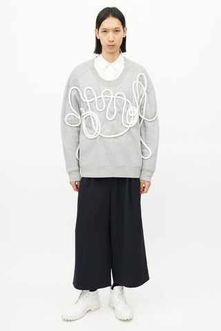 Burberry SS 2017 Grey 
White Rope Sweatshirt