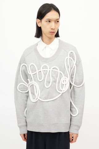 Burberry SS 2017 Grey 
White Rope Sweatshirt