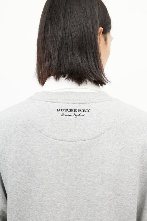 Burberry SS 2017 Grey 
White Rope Sweatshirt