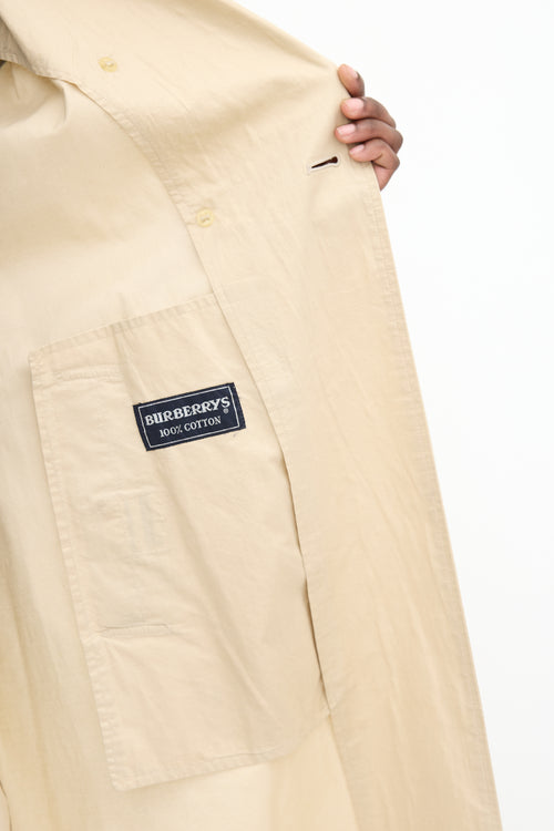 Burberry 1980s Beige Belted Trench Coat