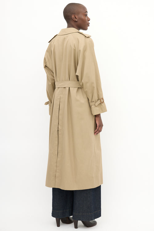 Burberry 1980s Brown Belted Trench Coat