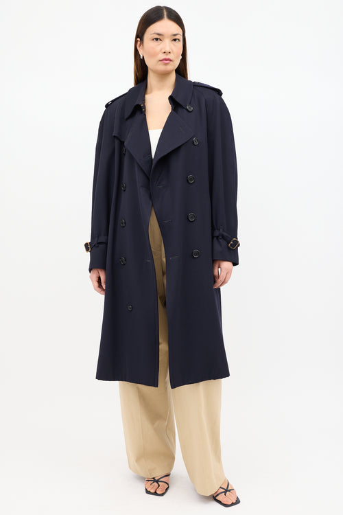 Vintage Wool Belted Trench Coat