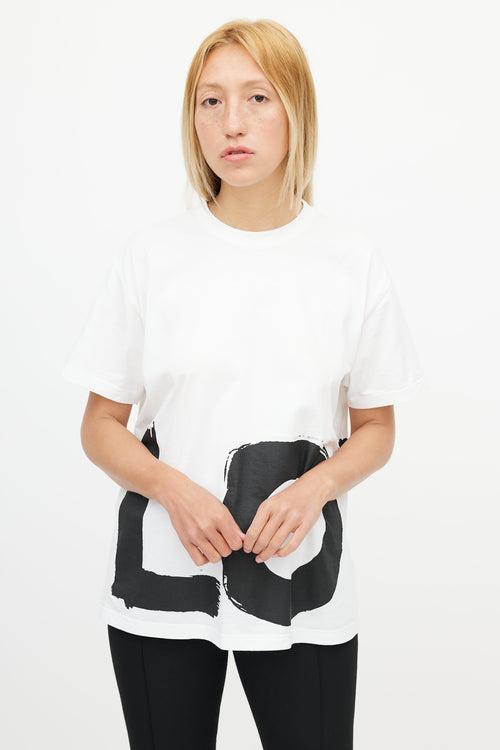 Burberry White 
Black Love T-Shirt