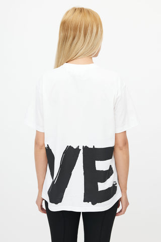 Burberry White 
Black Love T-Shirt