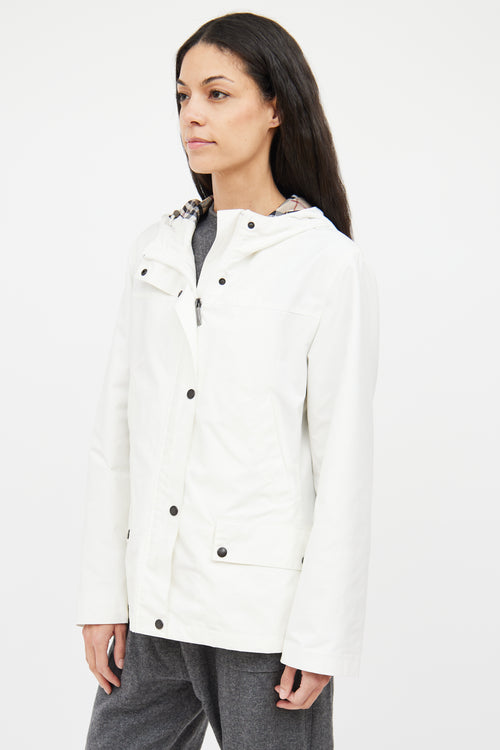 Burberry White Nova Check Nylon Jacket