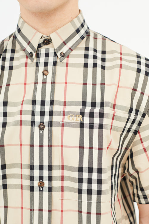 Burberry x Gosha Rubchinskiy Beige Check Shirt