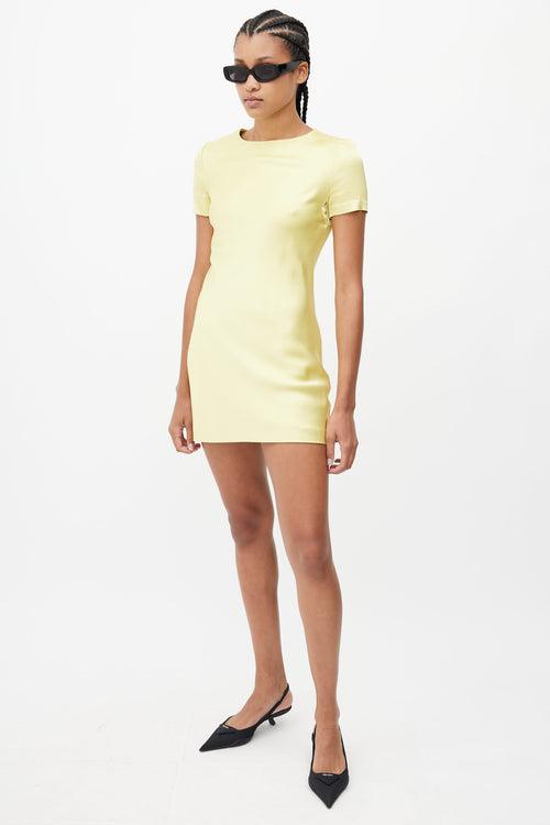 Burberry Yellow Satin Dress