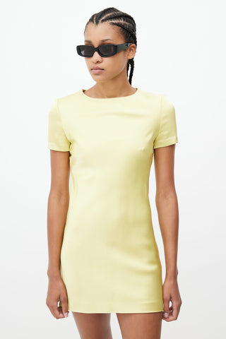 Burberry Yellow Satin Dress