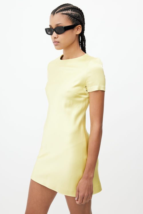 Burberry Yellow Satin Dress