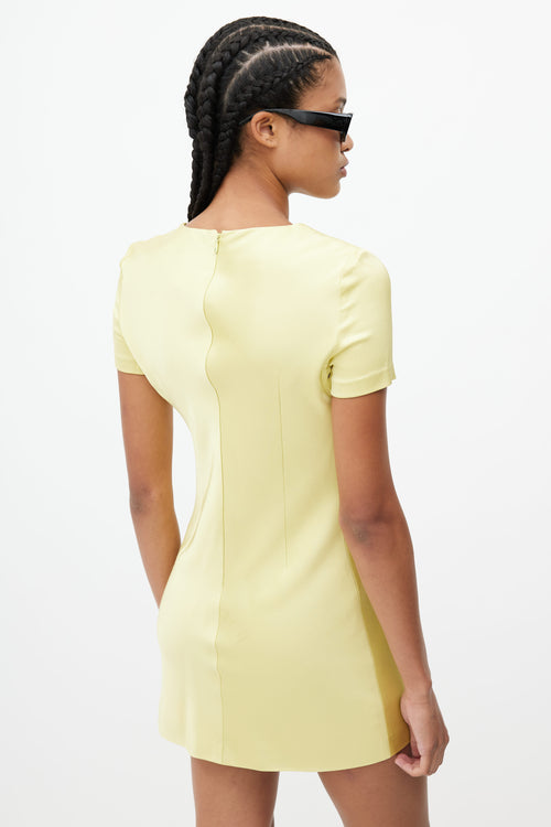 Burberry Yellow Satin Dress