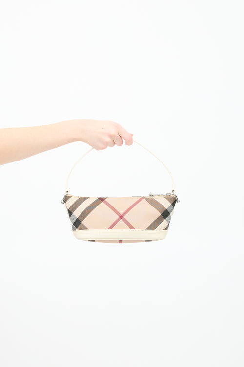 Burberry Leather Super Nova Check Bag