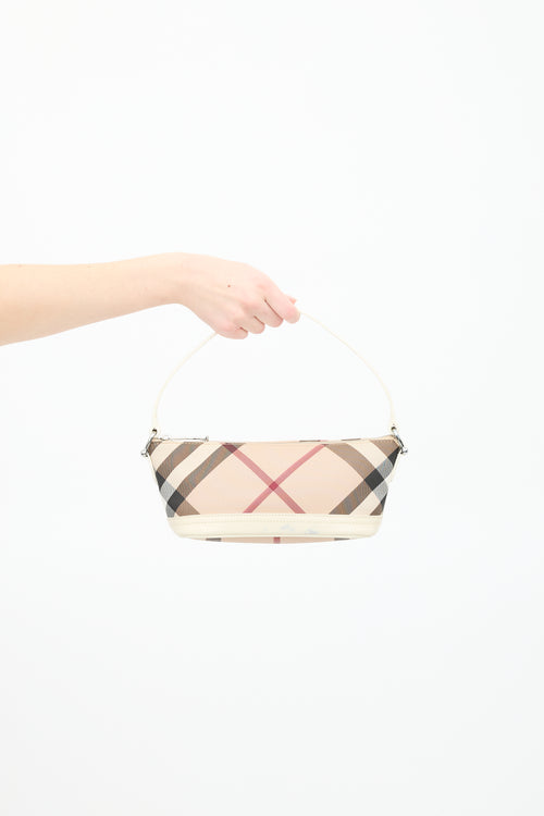 Burberry Leather Super Nova Check Bag