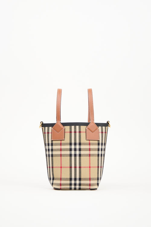 Burberry Brown Vintage Check Mini London Tote Bag