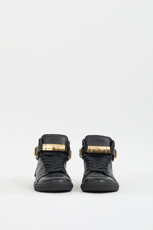 Buscemi Black Leather 100MM Sneaker