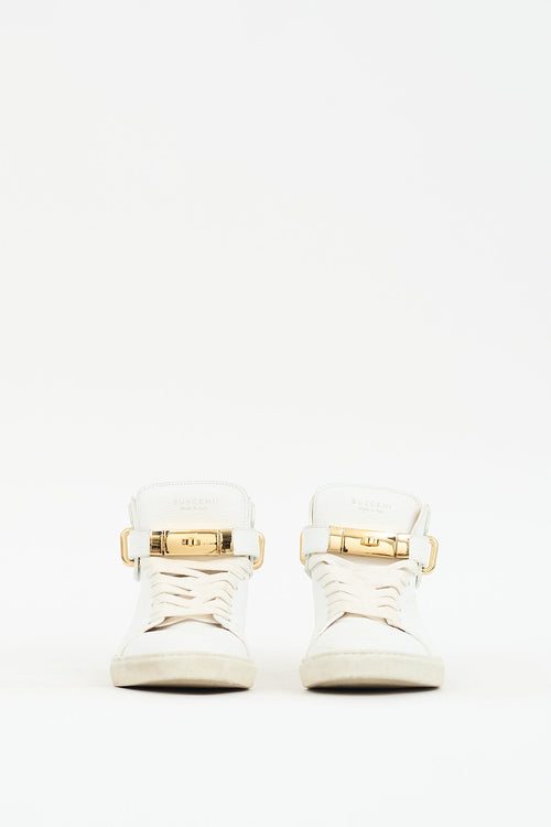 Buscemi White Leather 100MM Sneaker