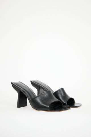 By Far Black Leather Liliana Mule