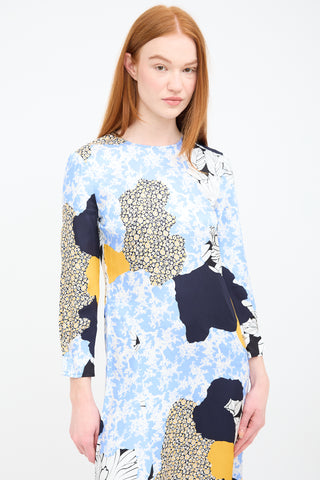 By Malene Birger Blue 
Yellow Abstract Floral Sofya Dress