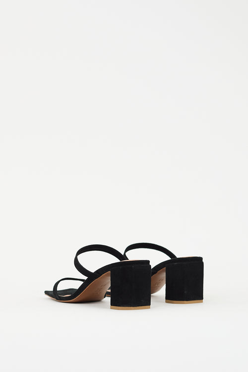 By Far Black Suede Tanya Mule