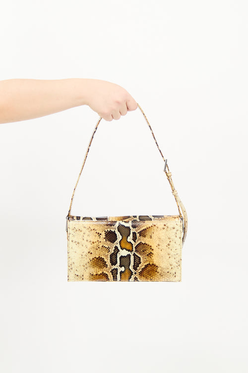 By Far Brown Patent Leather Printed Billy Bag