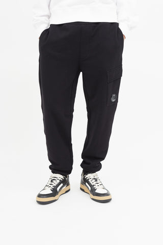 C.P. Company Black Sweat Cargo Pant