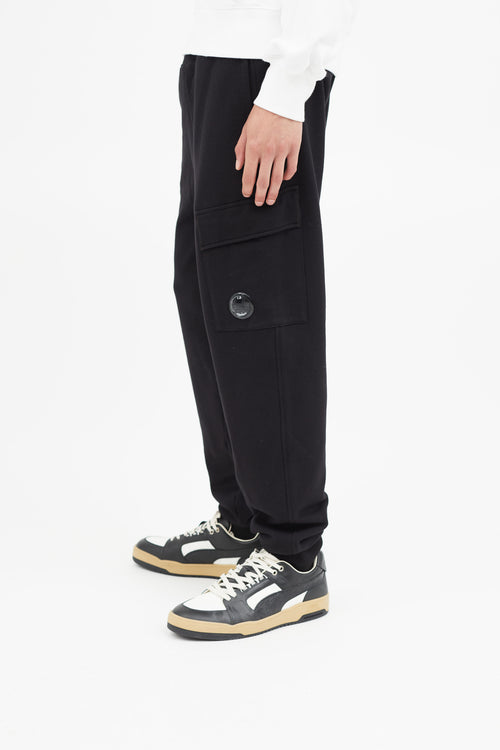 C.P. Company Black Sweat Cargo Pant