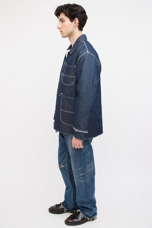 Camiel Fortgens Dark Wash Padded Denim Jacket