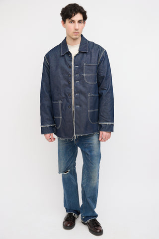 Camiel Fortgens Dark Wash Padded Denim Jacket