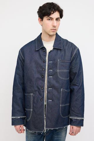 Camiel Fortgens Dark Wash Padded Denim Jacket