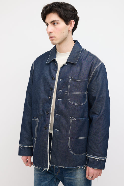 Camiel Fortgens Dark Wash Padded Denim Jacket