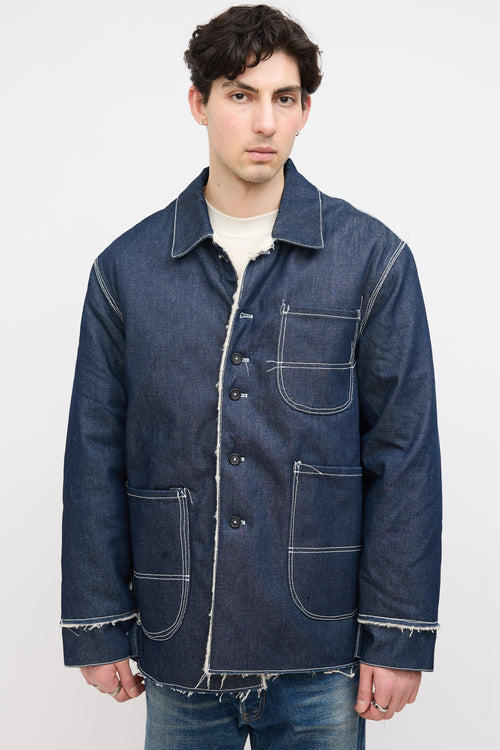 Camiel Fortgens Dark Wash Padded Denim Jacket